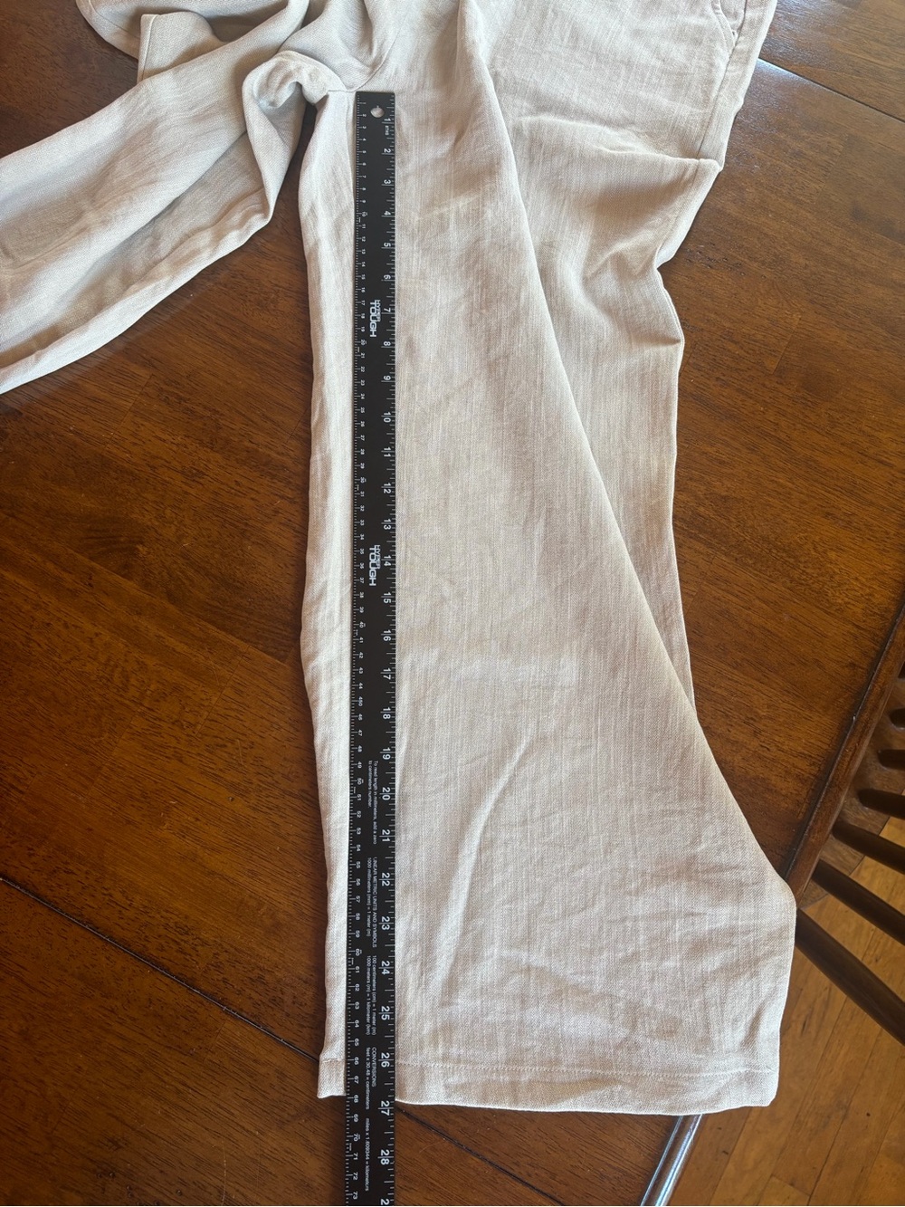 NWT Halara High Waisted Drawstring Pocket Wide Leg Baggy Casual Linen-Feel Pants - Picture 6 of 6